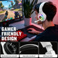 Gaming Headset with Mic, LED Light & Surround Bass