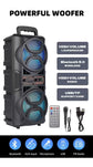 3000W Portable Wireless Speaker with Dual Subwoofers