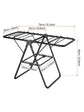 2-Tier Foldable Clothes Drying Rack  for Balcony Bay Window-White