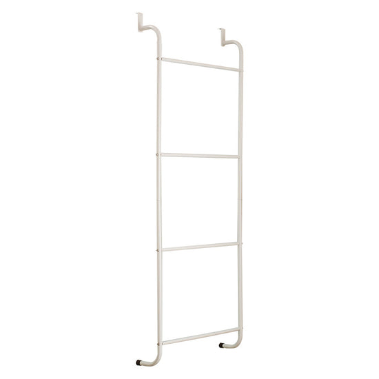 Over The Door Towel Rack Metal Behind Door Hanger for Bathroom Bedroom-White