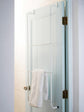 Over The Door Towel Rack Metal Behind Door Hanger for Bathroom Bedroom-White