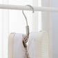 Stainless Steel Storage Hanger With 4 Hooks For Bras Ties Bag and Belts-Silver
