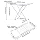 Double Wing Floor Folding Drying Rack For Clothes Quilt Towel-White