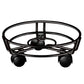 Movable Iron Potted Plant Stand for Home Garden Decoration-Black