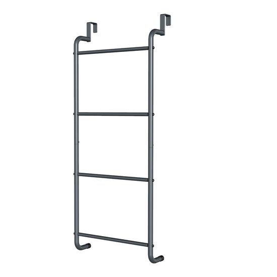 Over The Door Towel Rack Metal Behind Door Hanger for Bathroom Bedroom-Grey
