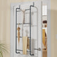 Over The Door Towel Rack Metal Behind Door Hanger for Bathroom Bedroom-Grey