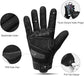 Breathable Mesh Motorcycle Gloves Touchscreen with TPR Palm Pad Hard Knuckle-Back-Medium
