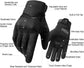 Breathable Mesh Motorcycle Gloves Touchscreen with TPR Palm Pad Hard Knuckle-Back-Medium