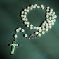Rosary Beads Catholic - Green Rosaire Glow in the Dark Cross Necklace for Men Women-Green