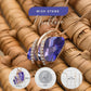 Infinity Love Heart Birthstone Earrings for Women, Crystal Stud Earrings with Healing Stones, Allergy-Free Jewelry for Women with Gift Box, Silver-tone Birthstone Crystals Earrings-02-February Birthstone-Tanzanite Purple