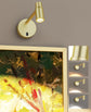 Zoomable Picture Light for Wall, Battery Operated Art Light for Paintings CCT Dimmable Spotlight for Wall Art Wall Light with Remote Control for Living Room Gallery Dartboard Bathroom Light Gold