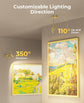 Zoomable Picture Light for Wall, Battery Operated Art Light for Paintings CCT Dimmable Spotlight for Wall Art Wall Light with Remote Control for Living Room Gallery Dartboard Bathroom Light Gold
