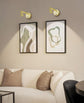 Zoomable Picture Light for Wall, Battery Operated Art Light for Paintings CCT Dimmable Spotlight for Wall Art Wall Light with Remote Control for Living Room Gallery Dartboard Bathroom Light Gold