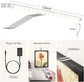 Picture Lights for Wall Plug in or Hardwired,3000K Warm White Dart Board Lights with Remote,13.5inches Silver LED Art Light Dimmbare mit Timer for Gallery Paintings Picture Dartboard