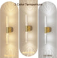 Battery Operated Wall Sconce Set of 2 Rechargeable Battery Powered Wall Light with 12000mAh Wireless Dimmable Wall Lamp Fixtures for Bedroom Living Room (Brushed Gold, 16"-2 Pack)
