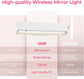 Wireless Vanity Lights for Mirror Set of 2-4000mAh Rechargeable Stick On Makeup Light with CCT Modes & Dimmable Brightness, Cordless Light for Mirror, Vanity, Bathroom, Renter Friendly