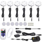 Dimmable & Timing Under Counter Lights Kitchen with Wireless RF Remote,Ultra-Thin 240V LED Cabinet Lights,12W Shelf Lights，6 Lights,Daylight White