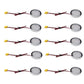 Under Cabinet LED Puck Lights, Slim Aluminum Round Flat LED Lights 2W 12V DC Hardwired 30cm Wire, Warm White 2700K, Ideal for Kitchen Counter, Closet, RV Camper & Marine Boat Interior Lighting (10 Pack)