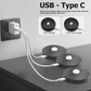 6 Lights LED Rechargeable Slim Cabinet Light, 2cm, Remote Control, Magnetic Mount