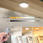 LED Under Cabinet Puck Lights CCT Light Color Temperature Adjustable Warm+White Double Color with Dimmable RF Remote Controller for Kitchen Shelf Ambiance Display Lighting (8 Lights, 24W)