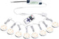 Linkable Under Cabinet LED Lighting 12V Dimmable Puck Lights Hardwired with Wireless RF Remote Control for Kitchen Mood Lighting(8 Lights, Warm White)