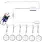 Linkable Under Cabinet LED Lighting 12V Slim Aluminum Dimmable Puck Lights Direct Wired with RF Remote Control for Kitchen Lighting(6pack,Daylight White)