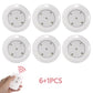 6 LED Light Set with Remote - Warm White for Cabinets & Displays