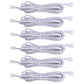 Extension Cables 9.84FT LED Under Cabinet Puck Lighting, 2-Pin Male and Female Cable Connector Extension Cords for Led Puck Lights with White Cords (6 Pack) 2-PIN ONLY