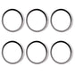 6 Pack GU10/MR16 Bulb Decorative Trim Rings, Heat Insulation Anti-Scald Protective Rings for Track Lighting, Snap-On Spring-Loaded Design (Brushed Nickel)