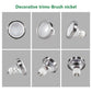 6 Pack GU10/MR16 Bulb Decorative Trim Rings, Heat Insulation Anti-Scald Protective Rings for Track Lighting, Snap-On Spring-Loaded Design (Brushed Nickel)