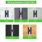 100PCS Cable Clips Black, AIBOO Upgraded Wire Clips Adhesive with 50PCS Small Size & 50PCS Large Size Cable Straps, Mini Cable Wire Management for Handling Under Cabinet Lighting with Cords