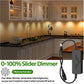 Single Color Slider Dimmer with Timer - PWM 1pc DC 5V/12V/24V LED Controller, 36W Max, Slide Brightness Control & Auto-Off for LED Strip Lights, Closet, Counter, Aquarium Lighting (Black)