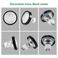 6 Pack GU10/MR16 Bulb Decorative Trim Rings, Heat Insulation Anti-Scald Protective Rings for Track Lighting, Snap-On Spring-Loaded Design (Matte Black)