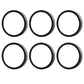 6 Pack GU10/MR16 Bulb Decorative Trim Rings, Heat Insulation Anti-Scald Protective Rings for Track Lighting, Snap-On Spring-Loaded Design (Matte Black)