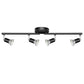 Kitchen Lights,Ceiling Lighting Kits, Swivelling Ceiling Spotlight for Bedroom, Kitchen and Living Room(GU10 LED Bulbs not Included) (4 Way Black)