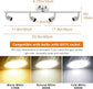 LED Ceiling Light,4 Way Rotatable Spot Lights for Ceiling,Flexible Ceiling Lights for Bedroom,Living Room, Black Nickel with Protectiv Bulb Trims(Gu10 Bulbs Not Included)