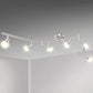 LED Ceiling Light 6 Way Rotatable Spot Lights for Ceiling,Flexible Ceiling Lights for Bedroom,Living Room,Nickel with Protectiv Bulb Trims(Gu10 Bulbs Not Included)