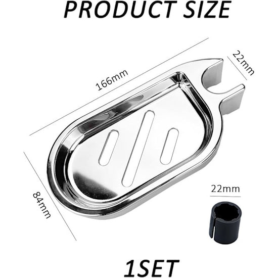 Shower Rod Soap Holder Shelf Dish Compatible with Oral-B Bathroom Draining Organizer