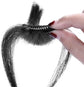 Clip-in Bangs Made of Real Hair, French Bangs Extensions | Natural Colored Clip-on Bangs, Hair Fringe for Women and Girls Natural Black