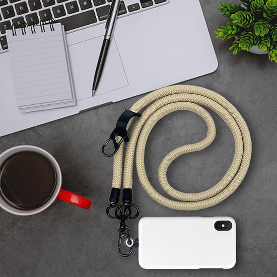 Thick Rope Phone Lanyard 10MM Mobile Strap Neck Holder Compatible with Apple Compatible with Samsung
