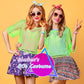 80s Neon Party Clothes Costume Accessories Set, 1980s Retro Theme Party Decoration Outfit for Women Girls B 1PCS