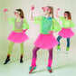 80s Neon Party Clothes Costume Accessories Set, 1980s Retro Theme Party Decoration Outfit for Women Girls B 1PCS