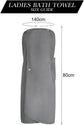 Sauna Skirt for Women with Pockets and Buttons Long Towel Grey