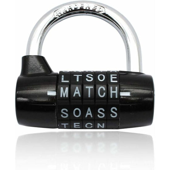 Waterproof and Rustproof 5 Letter Combination Lock for Cabinets, Schools, Businesses, and Homes