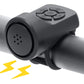 Electric Bicycle Horn 120dB, Portable USB Charging Rubberskin Bell with Alarm for Mountain and Road Bike.