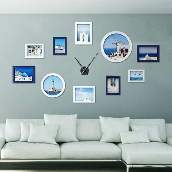 Large Wall Clock Single Hand No Numbers 31.5cm Hands High Longitudinal Shaft Mechanism Black