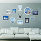 Large Wall Clock Single Hand No Numbers 31.5cm Hands High Longitudinal Shaft Mechanism Black