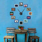 Large Wall Clock Single Hand No Numbers 31.5cm Hands High Longitudinal Shaft Mechanism Black