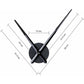 Large Wall Clock Single Hand No Numbers 31.5cm Hands High Longitudinal Shaft Mechanism Black