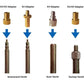 15 pcs Bicycle Valve Adapter Set Reducing Nozzles Tire Pump Adapter Set Ball Pump Needle Universal.